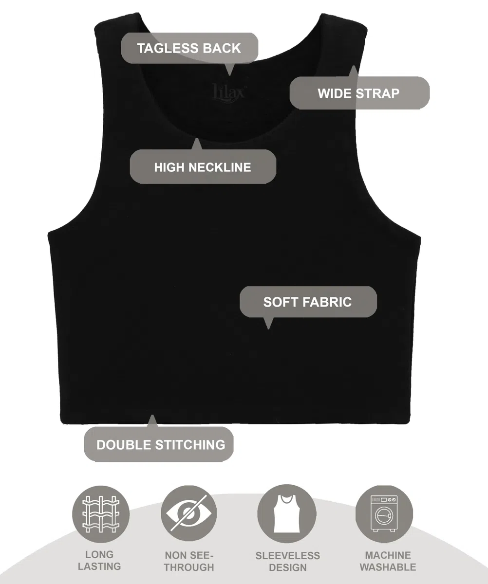 Lilax Basic Crop Tank Top T-Shirt Bambine e Ragazze