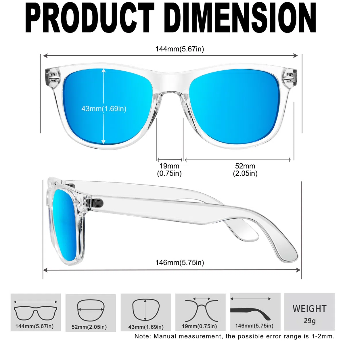 KANASTAL Occhiali da Sole da Uomo Donna Polarizzati Protezione UV400 Quadrati Vintage Retrò Classici Sunglasses Men Women per Spiaggia Pesca Guida Viaggio