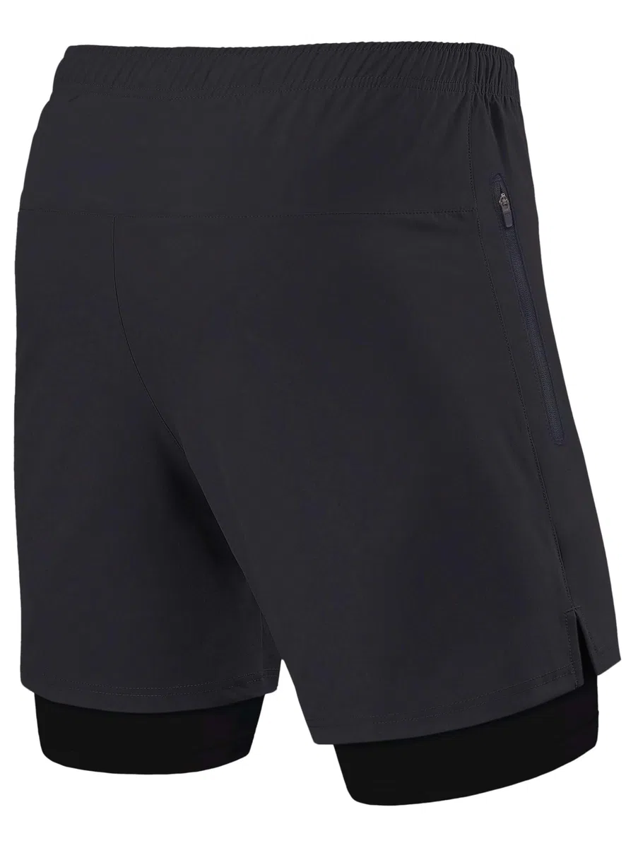 TCA Ultra Pantaloncini Uomo Sportivi 2 in 1 da Corsa con Tasche a Chiusura Zip