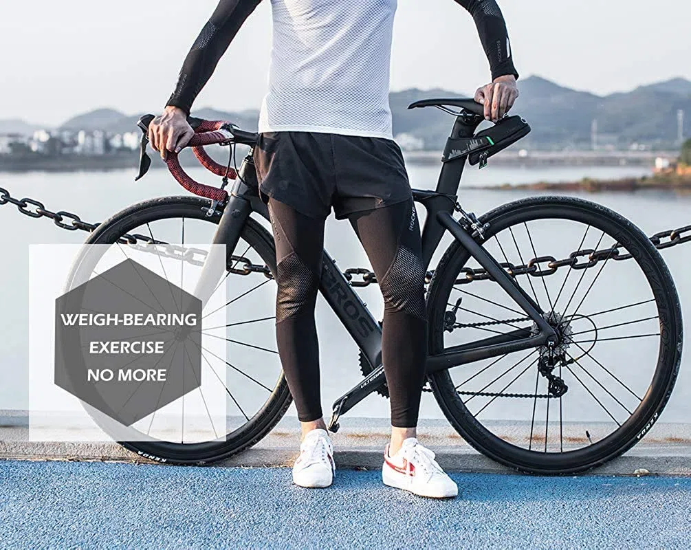 ROCKBROS Scaldamuscoli Ciclismo - Manicotti Gambe Invernali - Gambali Protezione Ginocchiera, Termici Antivento per Inverno Sport-Bicicletta, MTB, Elastici Trapiranti Riflettenti Uomo Donna Unisex