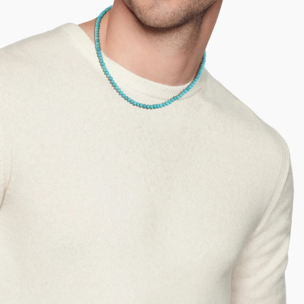GAVU Collana Uomo Pietre Dure Naturali, Collana Perline Sfaccettate Uomo, Occhio di Tigre, Ematite, Diaspro a Macchia Blu, Onice Nero, Turchese