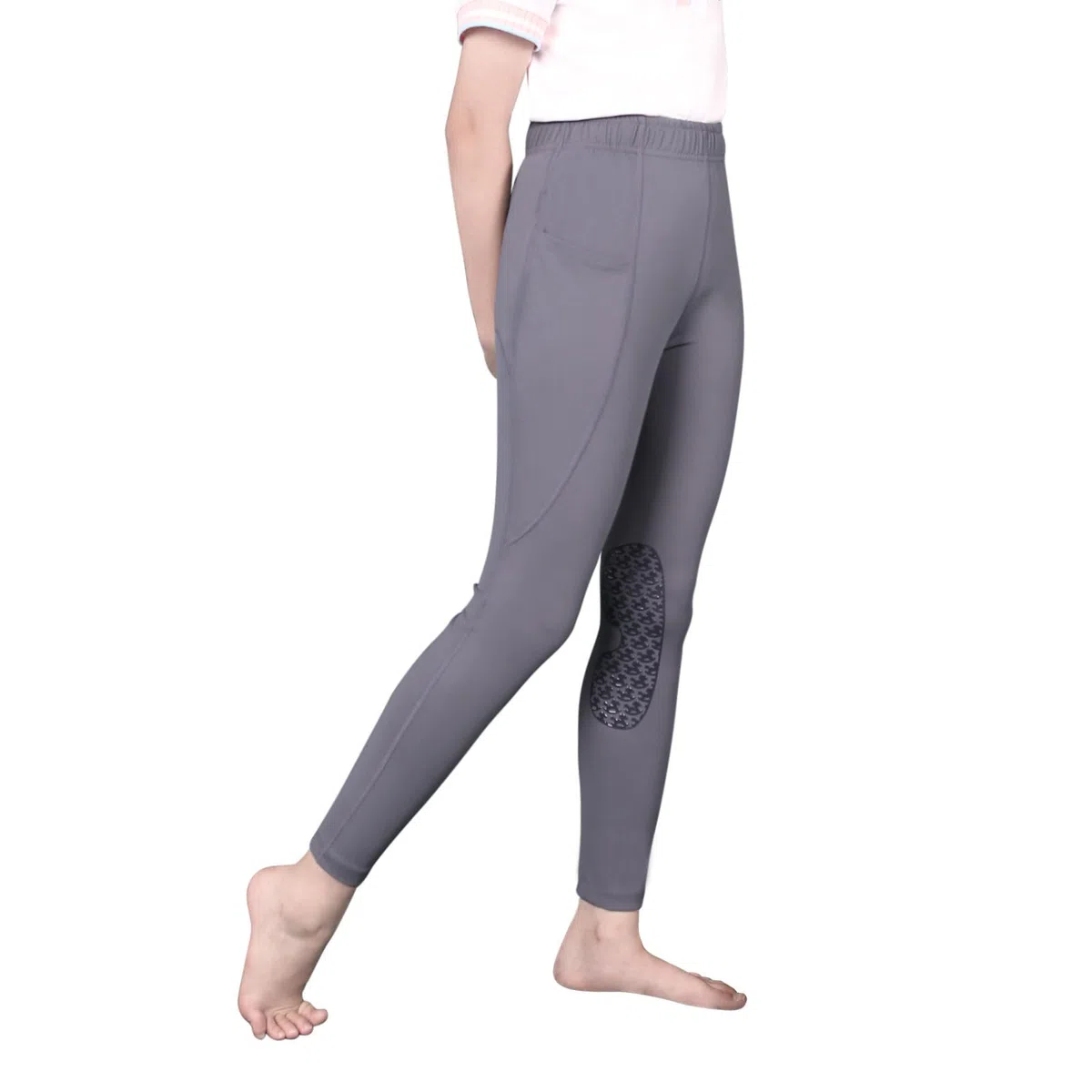 Harrison Howard Pantaloni da equitazione per bambini, con toppa al ginocchio, pantaloni da equitazione