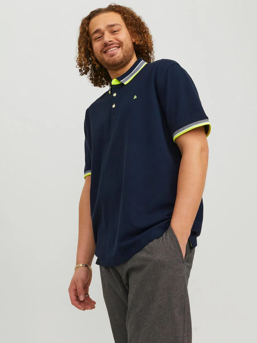 JACK & JONES Polo Plain Shirt Collar Polo