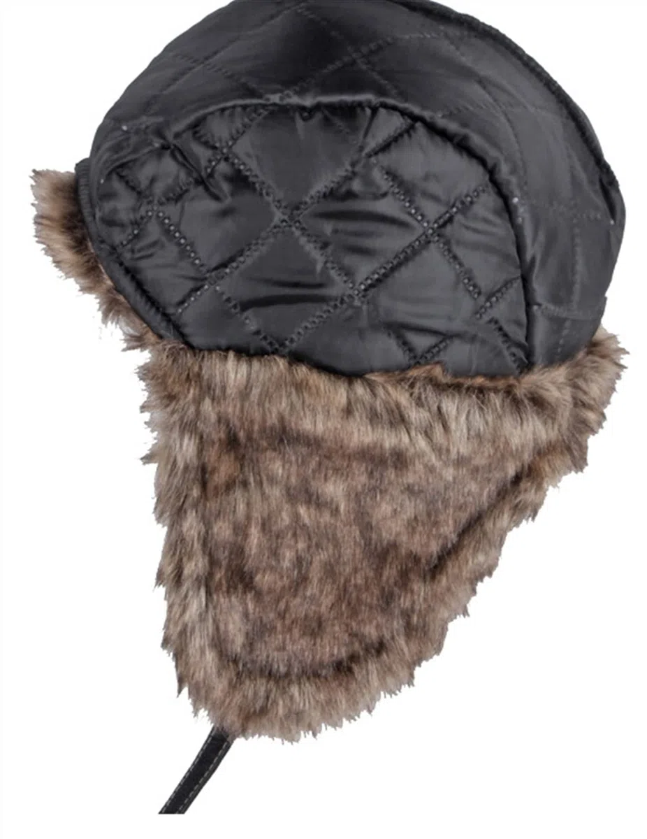 GIBZ Cappello Aviatore in Pelliccia Uomo Donna con Earflap Caldo Berretto Russo in Pelle Antivento per Inverno