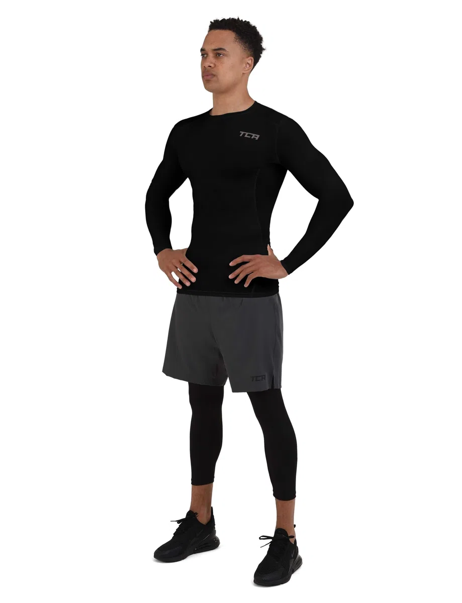 TCA Hyperfusion Compression Base Layer Maglia Manica Lunga sotto Maglia da Uomo - Girocollo