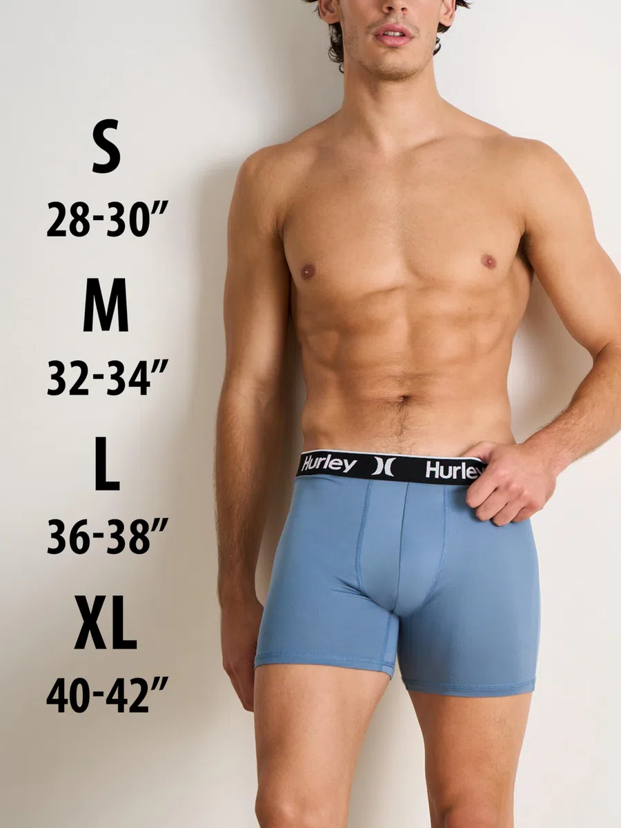 Hurley Men's Standard 5 Pack Stretch Boxer Briefs, Obsidian Combo