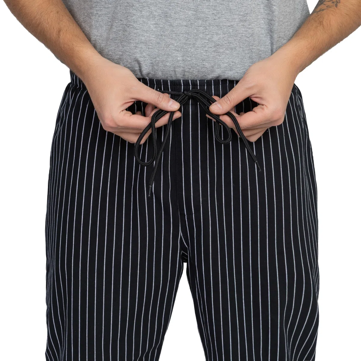 PALLTEX Bruno - Pantaloni da cuoco in 100% cotone, da uomo e donna, con coulisse, vita regolabile, EN 13688