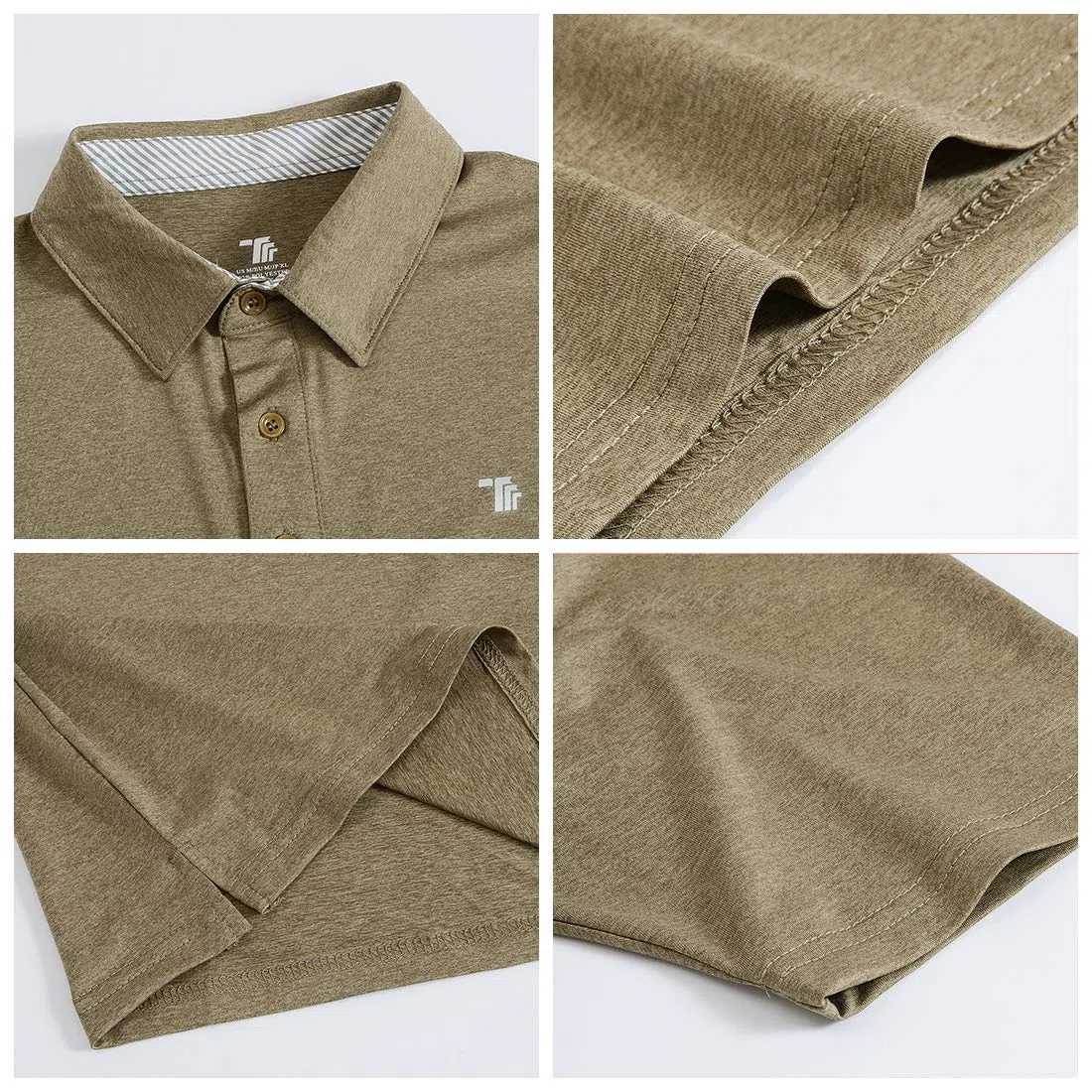 donhobo Polo da uomo a maniche corte basic, ad asciugatura rapida