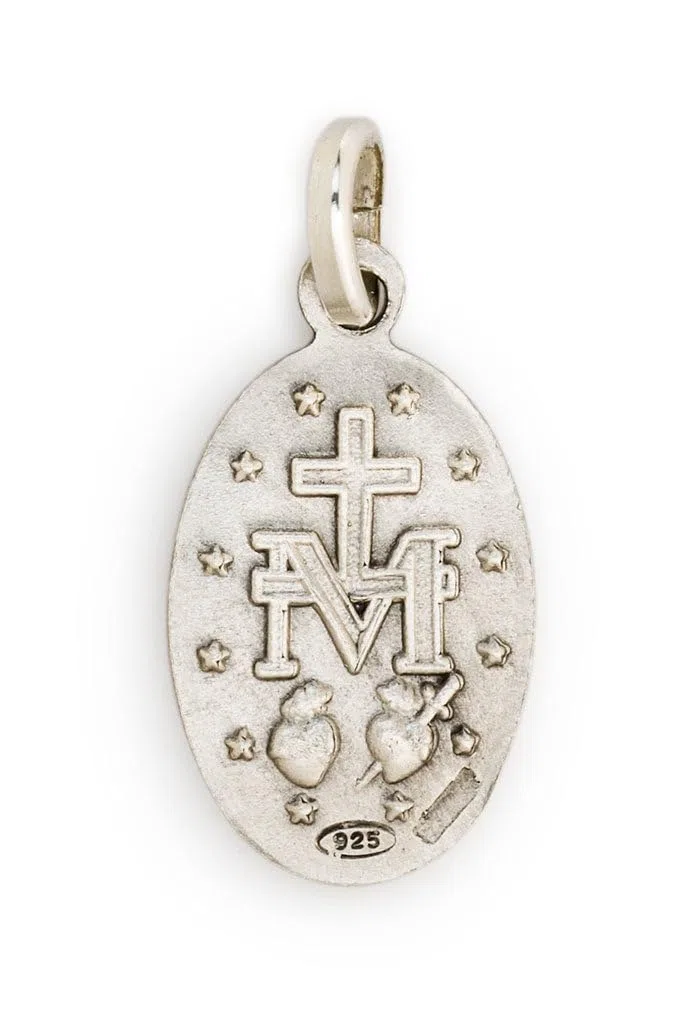SHALOM - Medaglia Miracolosa In argento 925. Altezza 0,9 Cm