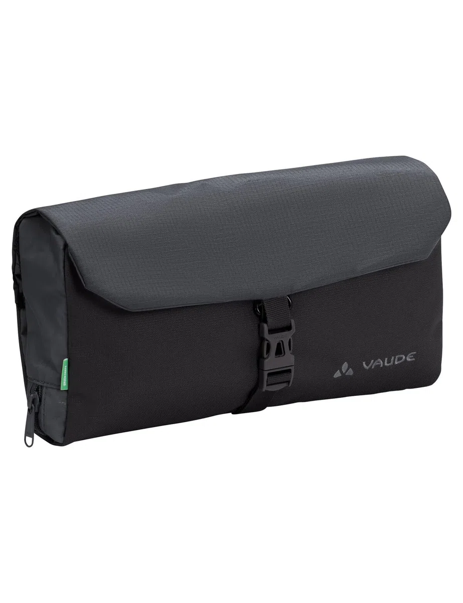 VAUDE Beauty case WegaWrap, beauty case con specchio integrato, portaspazzolino e gancio per appenderla, borsa da toilette impermeabile con suddivisione interna ben studiata