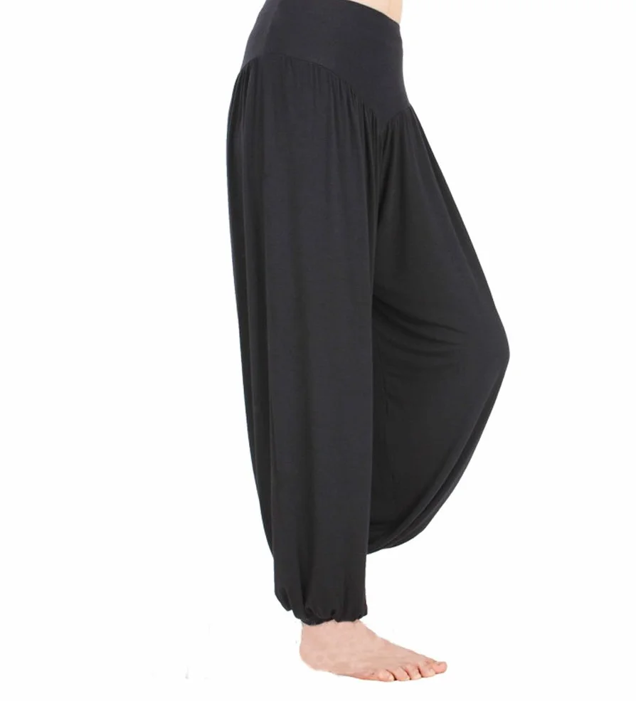 HOEREV Super Doux Spandex Pantalone Modale Harem Yoga Pilates
