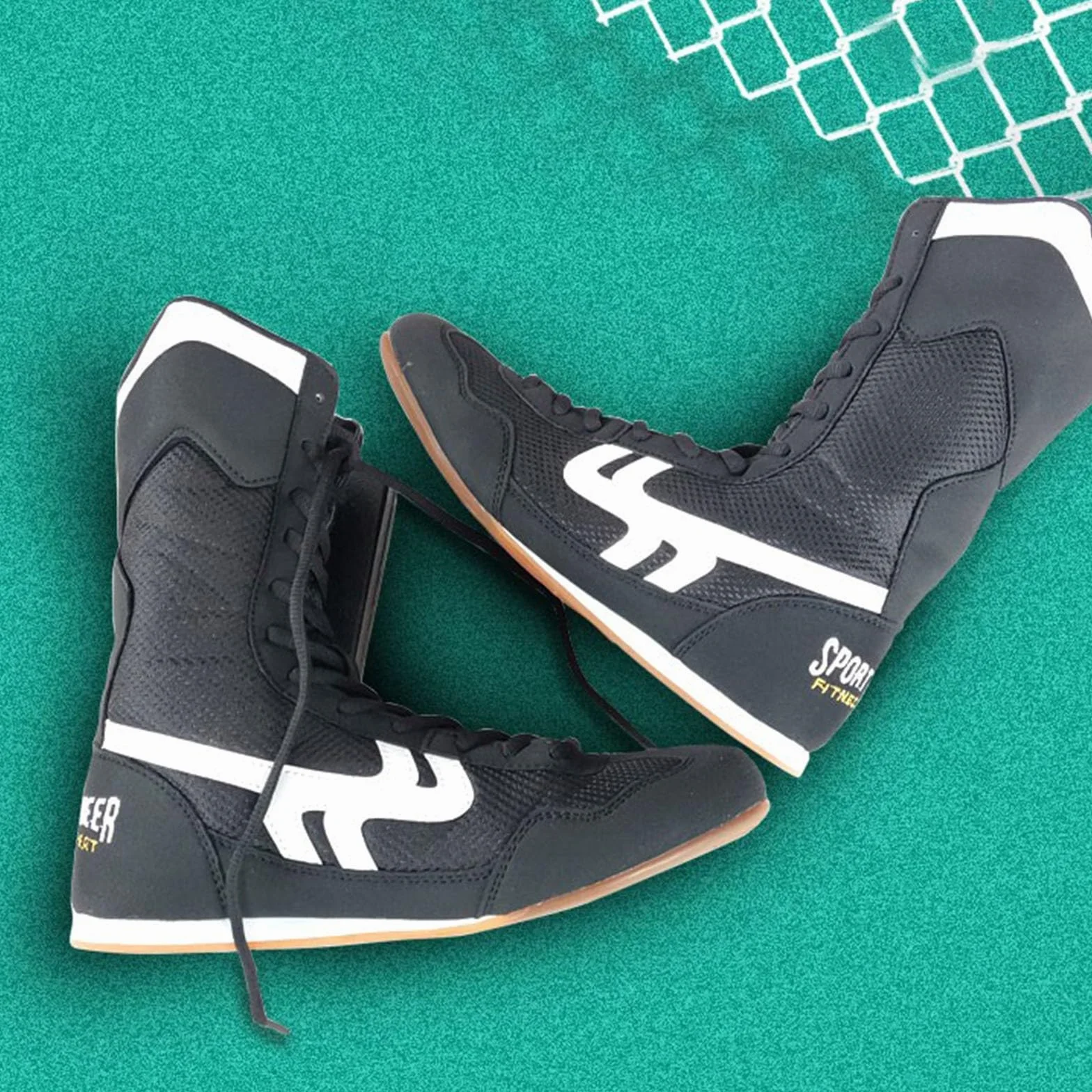 Scarpe da boxe High Top Training Wrestling Scarpe Stivali Lunghi Scarpe da Boxe Gara Formazione Sneaker Uomo 9