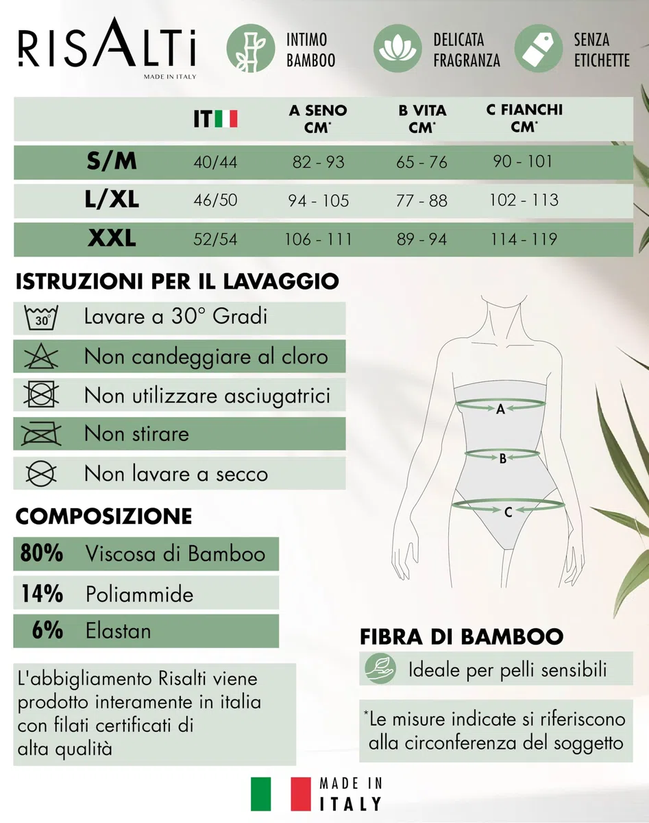 Risalti Slip Donna Bamboo Senza Cuciture 3 Pz - Mutande Donna Seamless Elasticizzate in Viscosa di Bamboo, Intimo Donna Traspirante Ipoallergenico, Morbide e Fresche Tutto Il Giorno - Made in Italy