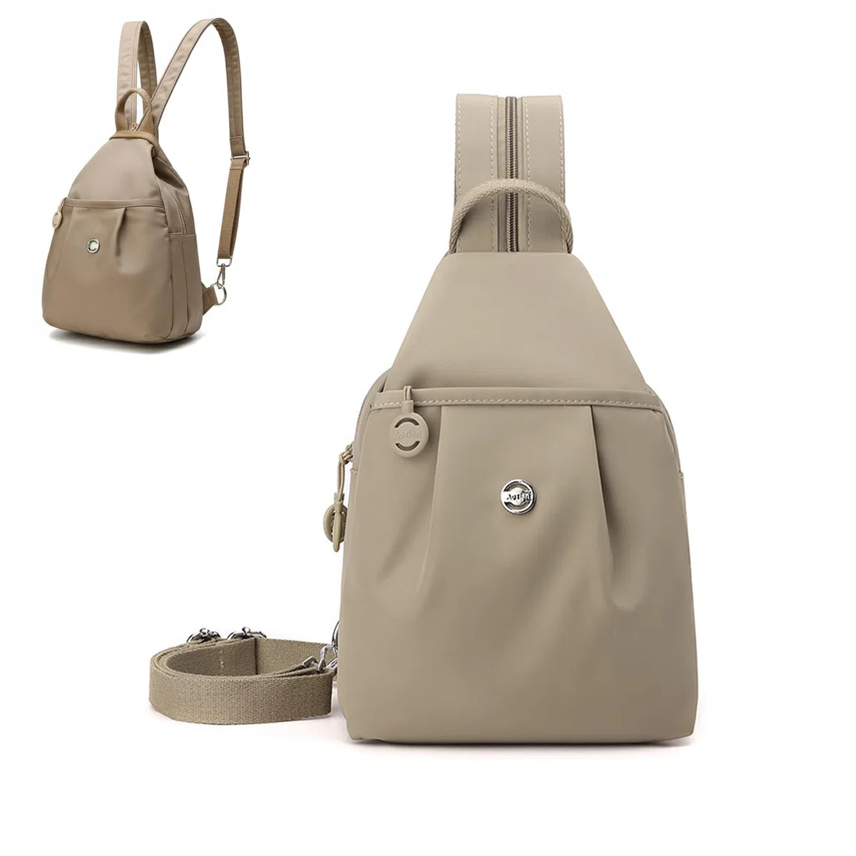 Zaino Monospalla e Zaino 2 in 1 Convertibile Uomo Donna, Borsa Zainetto Unisex in Tessuto Oxford Impermeabile, Leggero e Capiente, Ideale per Lavoro, Viaggio e Tempo Libero