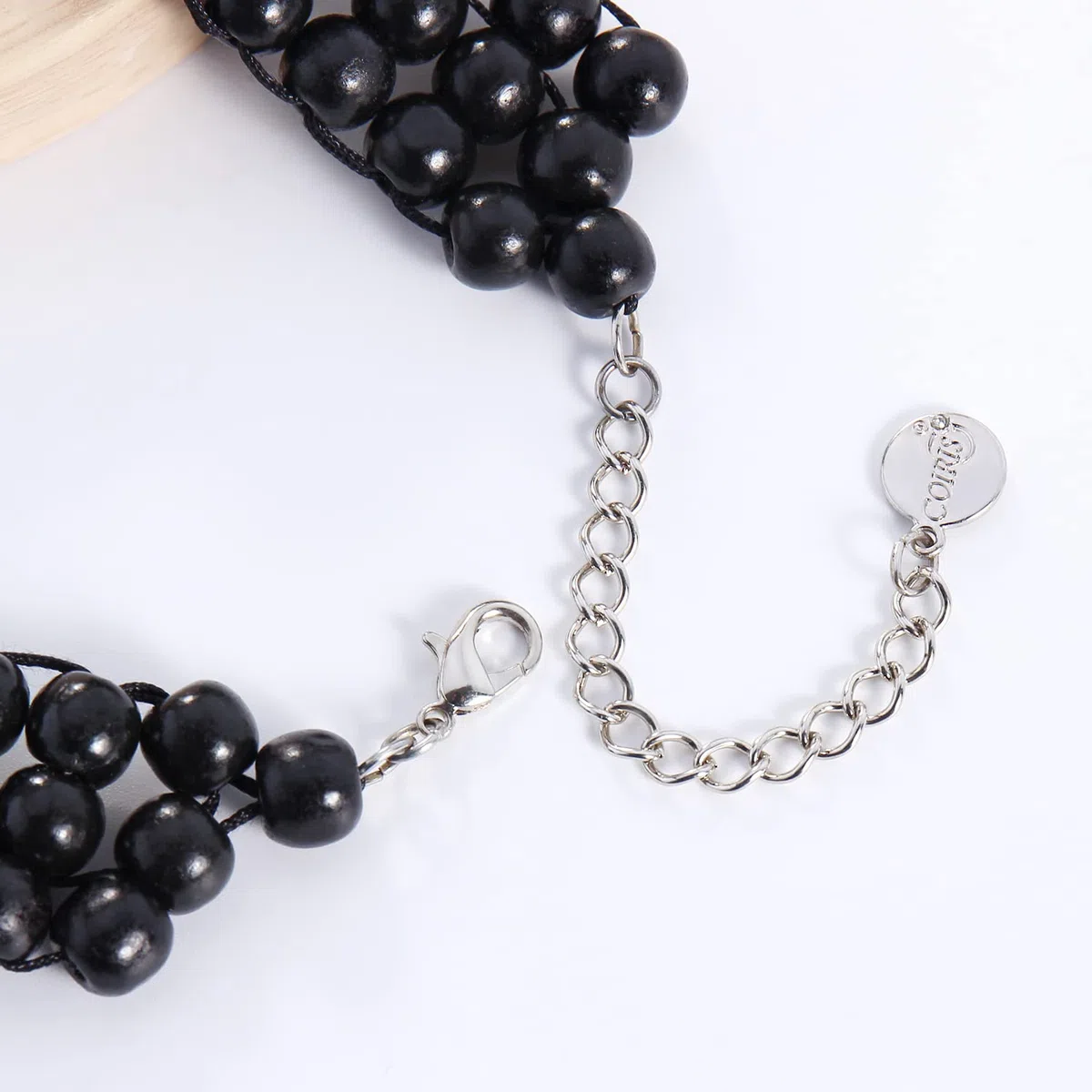 Collana girocollo in stile bohémien africano con perline in legno o acrilico, collana girocollo in legno, da donna, bigiotteria alla moda, 38 cm, Legno, Nessuna pietra preziosa