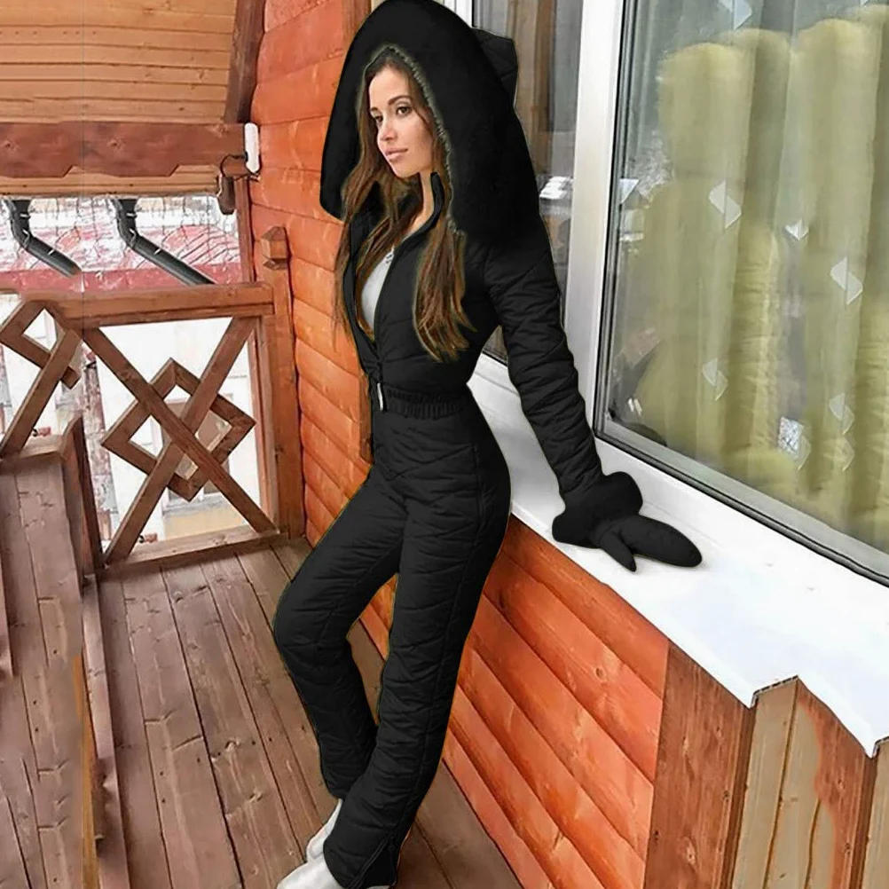 Regalini Natale Tuta Da Neve Da Donna, Tuta Intera Da Sci, Invernale, Calda, Neve, Sci, Per Attività All'aperto, Tuta Lunga Con Cappuccio E Cerniera Tuta Donna Invernale Larga Tuta Da Snowboard Donna