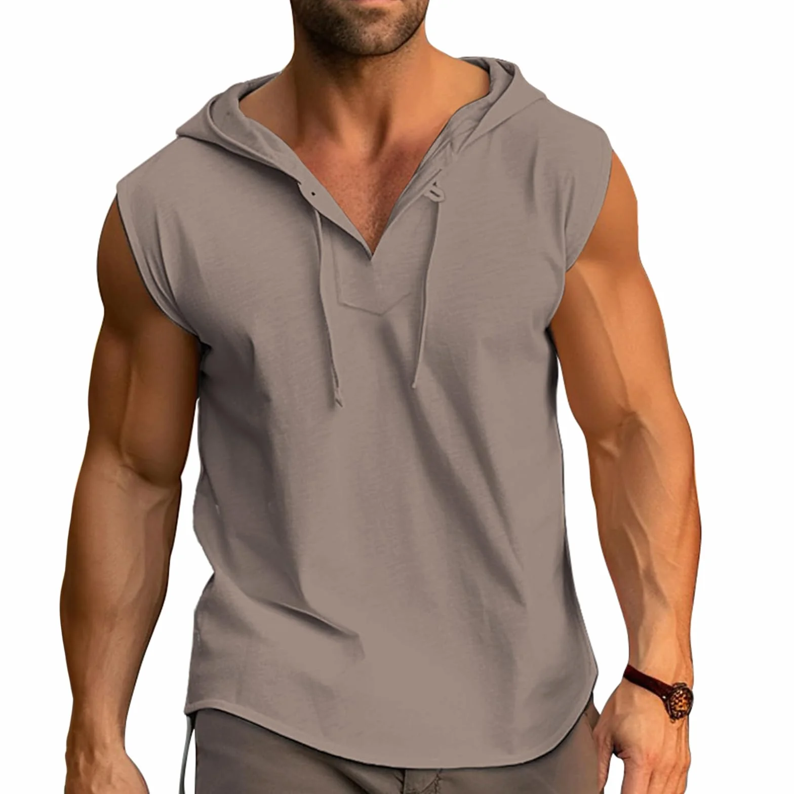 Canotta Palestra Uomo Estiva Cotone Canottiera Felpa con Cappuccio Senza Maniche T-Shirts Bodybuilding Sportiva Tank Top M-3XL