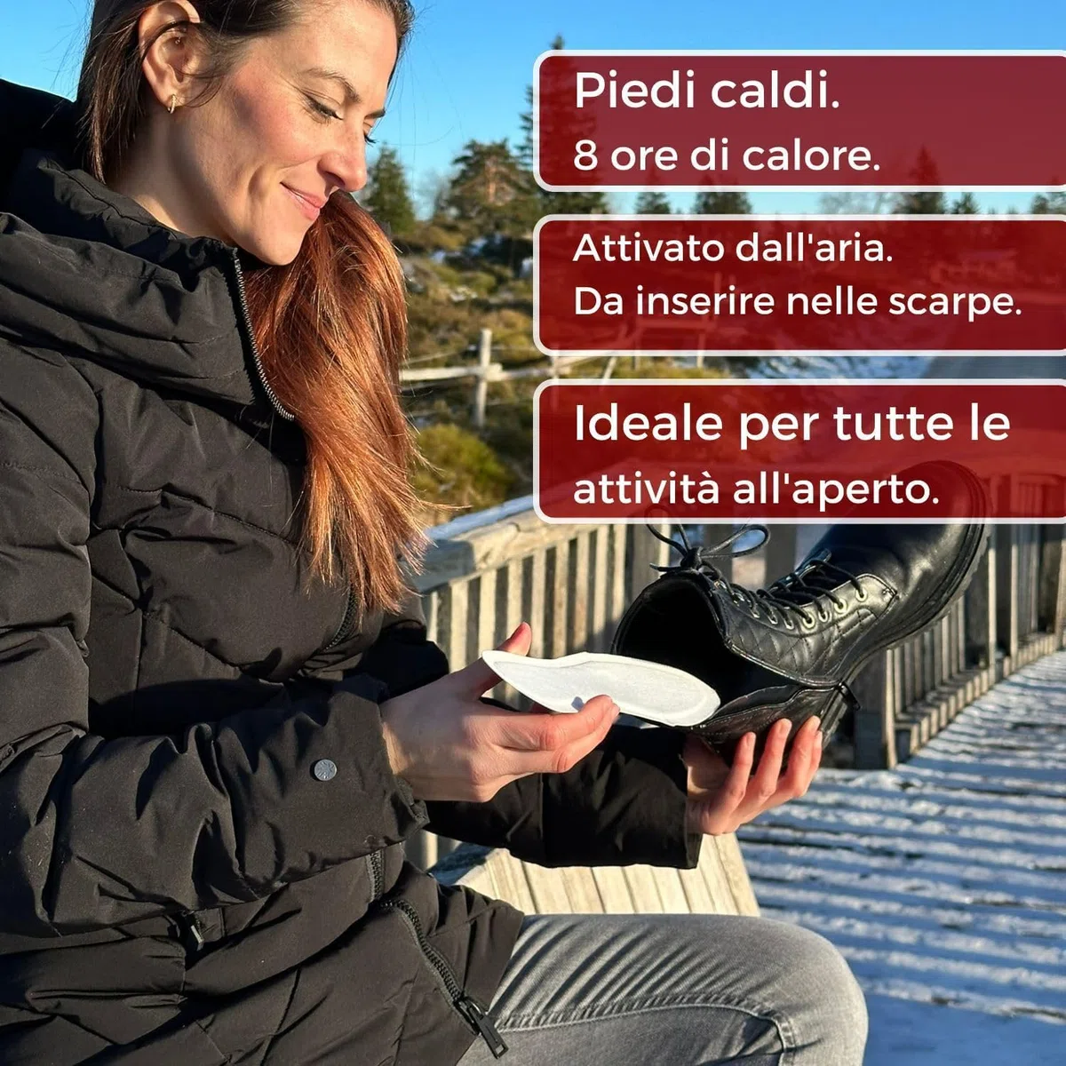 THERMOPAD scalda-suole - 10 paia (disponibili in 5 taglie) - extra caldo - solette riscaldanti - piedi caldi per 9 ore - autoriscaldante