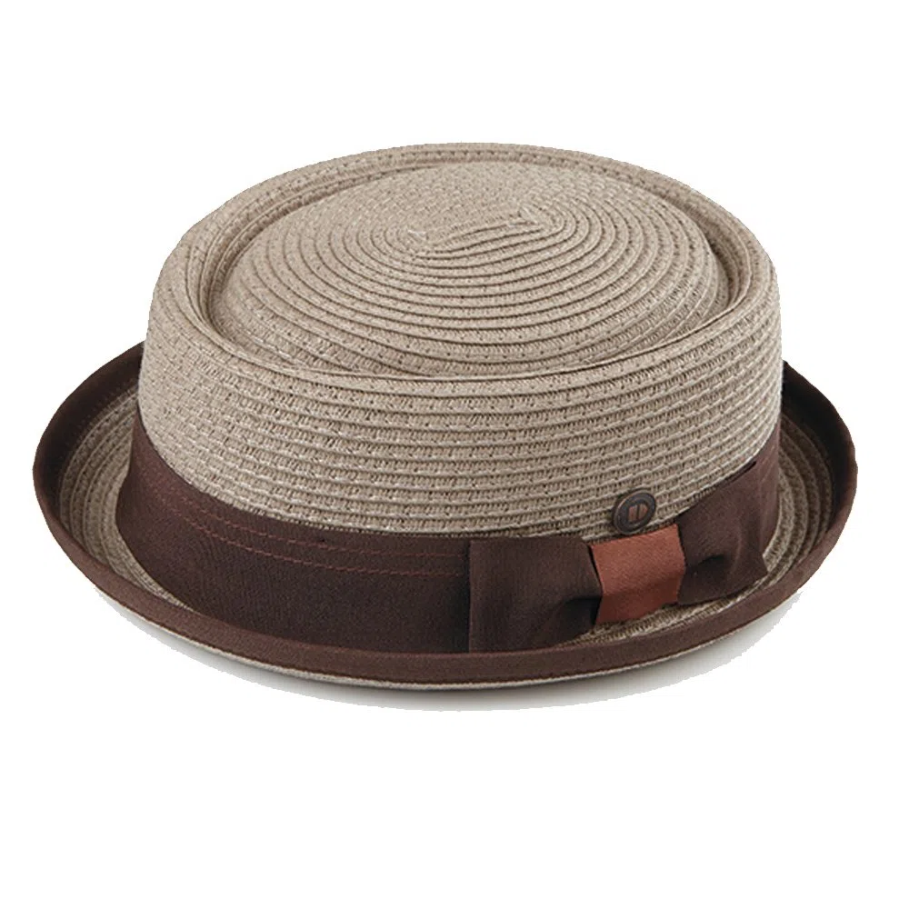 DASMARCA Rico Intrecciato Estate Carta Paglia Telescope Corona Retro Porkpie Hat