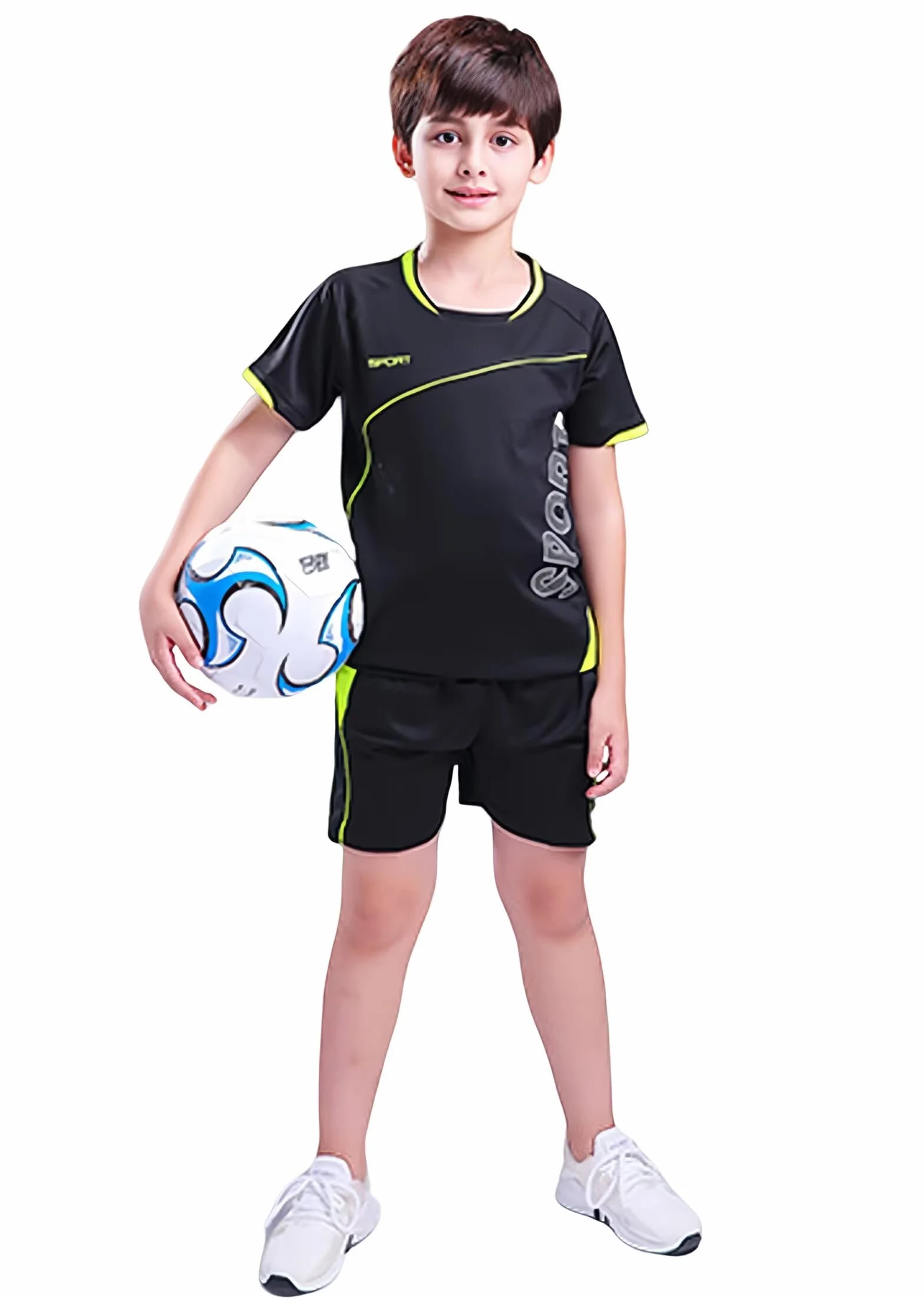 Set Maglie da Calcio Bambino Maglia T-Shirt Pantaloncini Maglietta da Calcio per Bambini