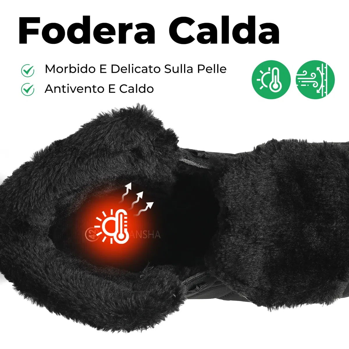 Mishansha Scarpe Stivali Invernali per Uomo Donna - Caldo Imbottito Resistente all'Acqua Gr.36-48