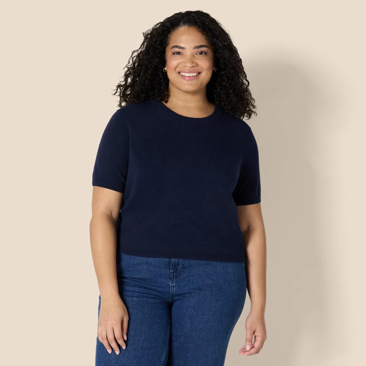 Amazon Essentials Maglia Pullover a Maniche Corte, Vestibilità Regolare Donna