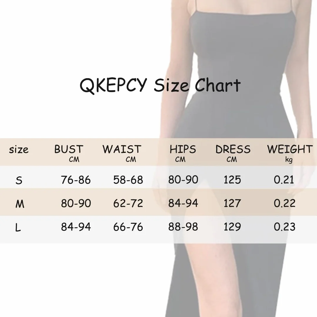 Vestito Aderente Donna Nero Sexy Abito Senza Manica Scollo a Abito Lungo Spaghetti Strap Vestito con Spacco da Sera Casual Cerimonia Matrimonio