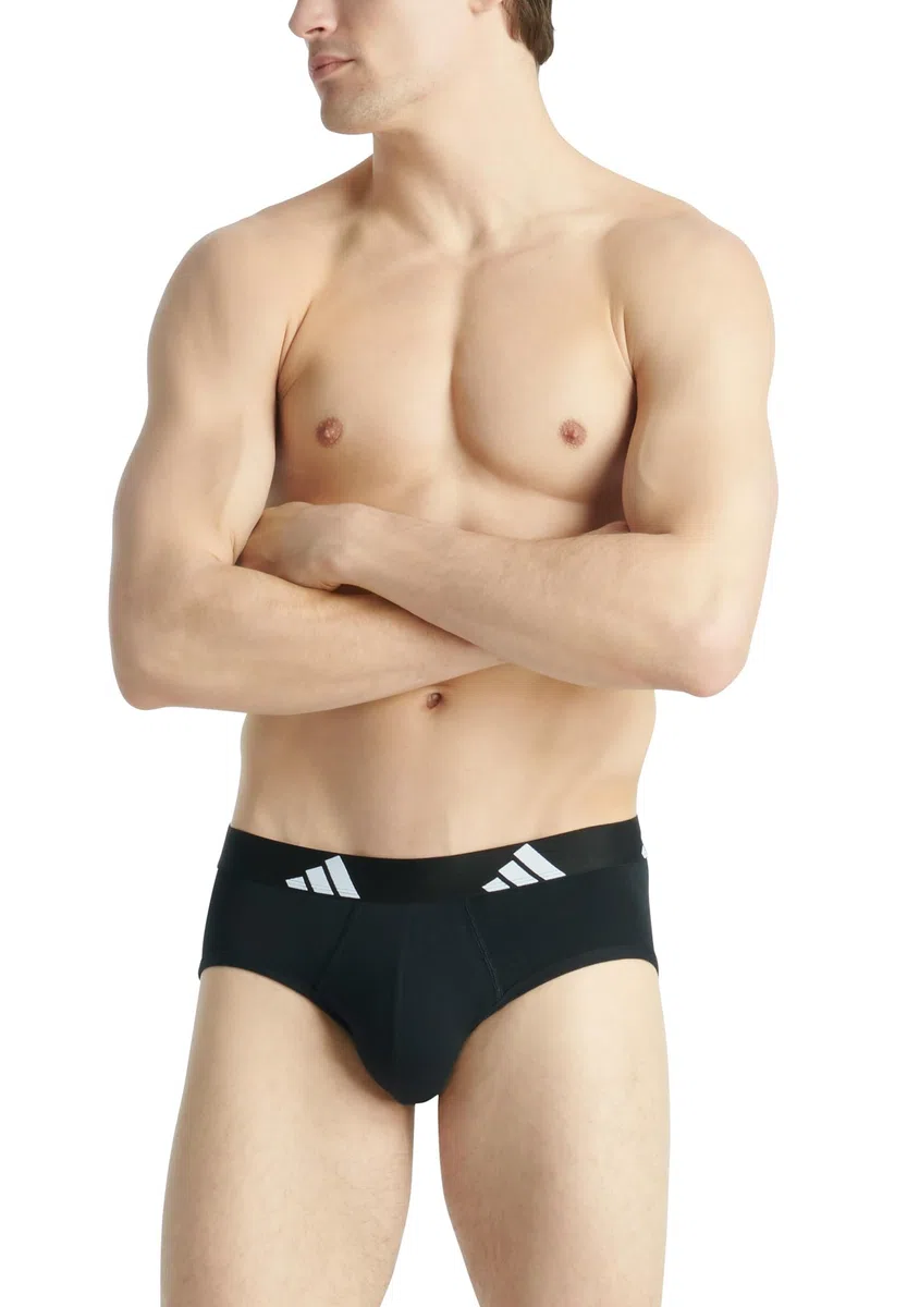 Adidas Adidas Herren Unterwäsche Slip 3er Pack - Brief (3pk) - Active Flex Cotton Intimo Uomo (Pacco da 3)