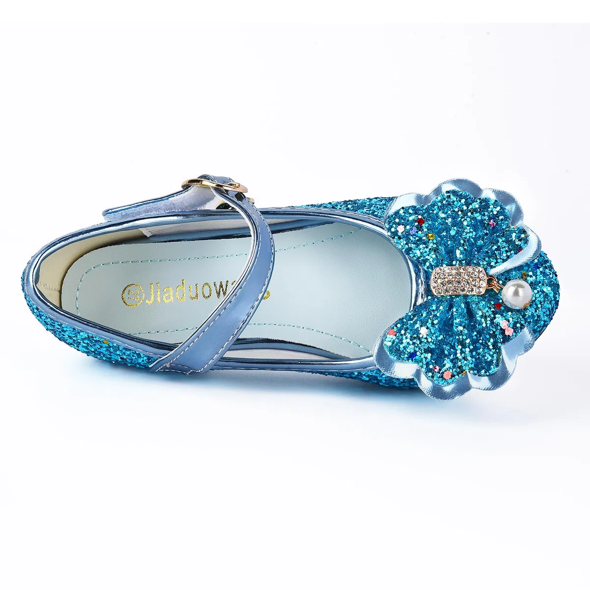 Ulikey Chaussure Princesse Fille, Chaussures Talon Enfant, Paillette Ballerine Talon Fille, Chaussures Paillettes Fille