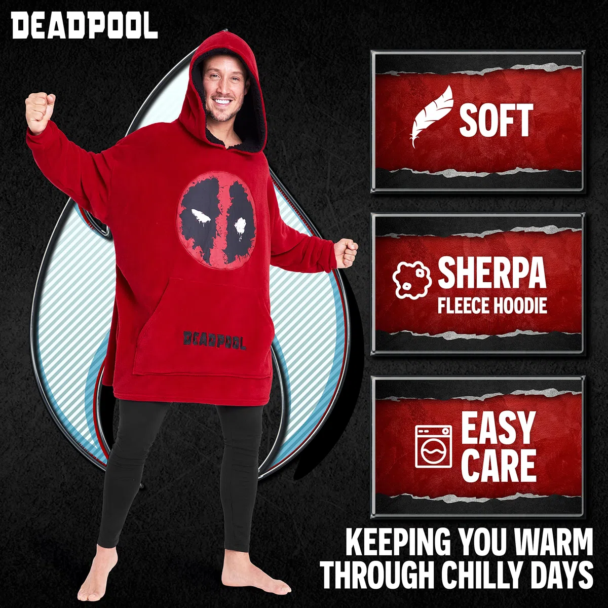 Marvel Felpa Uomo con Cappuccio Felpe Oversize Uomo in Pile Supereroi Avengers Captain America