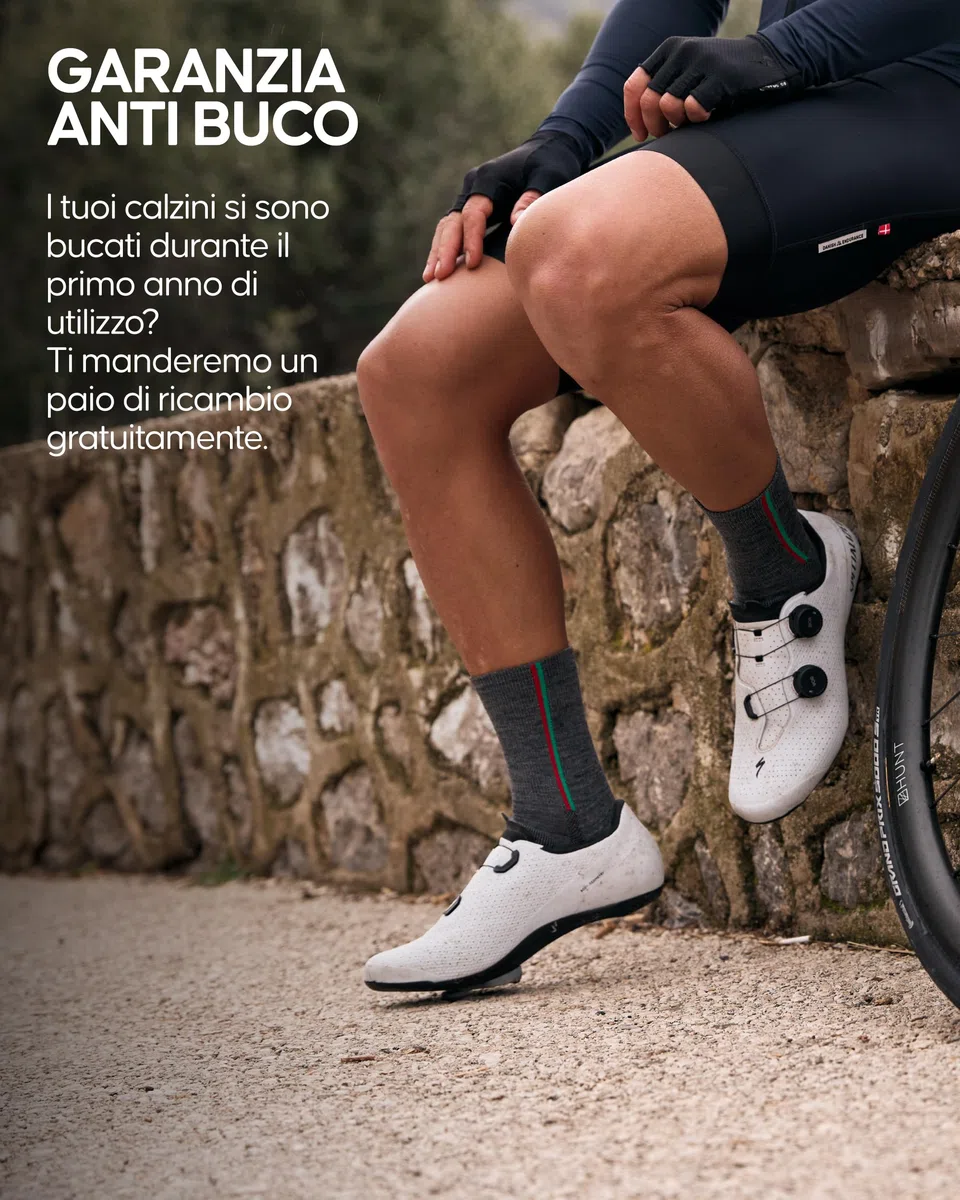 DANISH ENDURANCE Calze Uomo Lana Merino da Ciclismo, Calze Termiche Traspiranti Uomo e Donna, 2 Paia