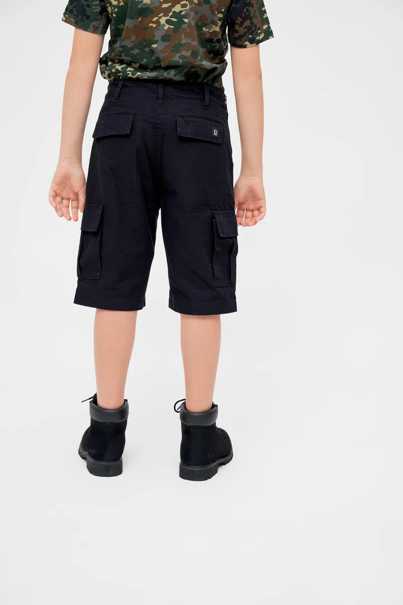 Brandit Kids' BDU Ripstop Shorts Unisex Shorts Nero