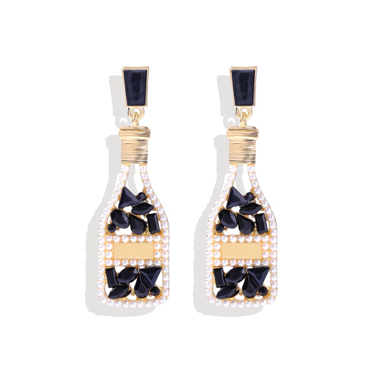 Champagne Earrings for Womens Beaded Champagne Bottle Earrings Margarita Earrings Tequila Earrings Crystal Wine Glass Dangle Earrings Party Celebration Jewelry Gifts (D: tequila earrings)