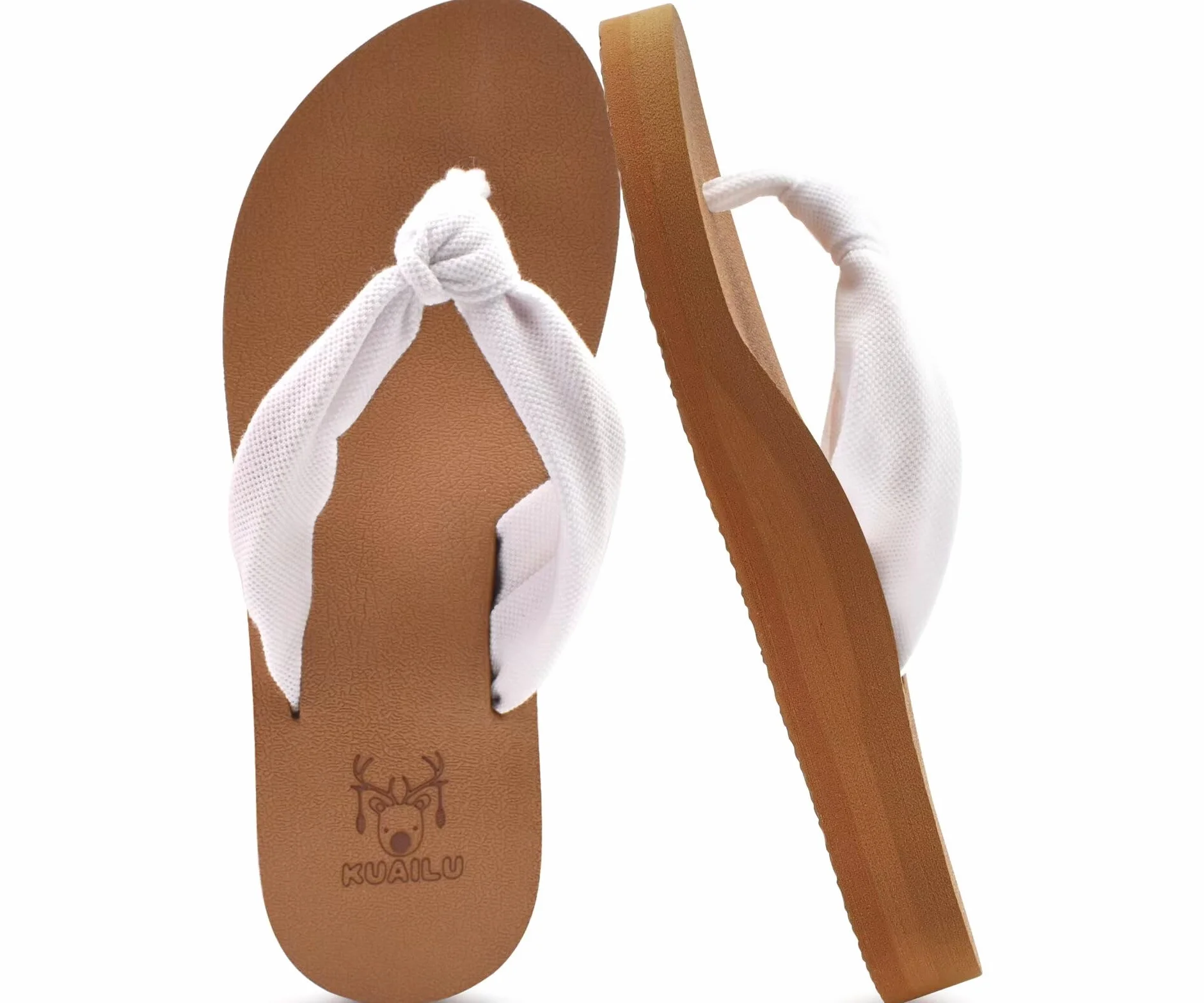 KuaiLu Infradito Donna Estive Comode Stoffa Righe Ciabatte Arch Support Spiaggia Piscina Sandali Mare Leggere Antiscivolo Gomma Suole