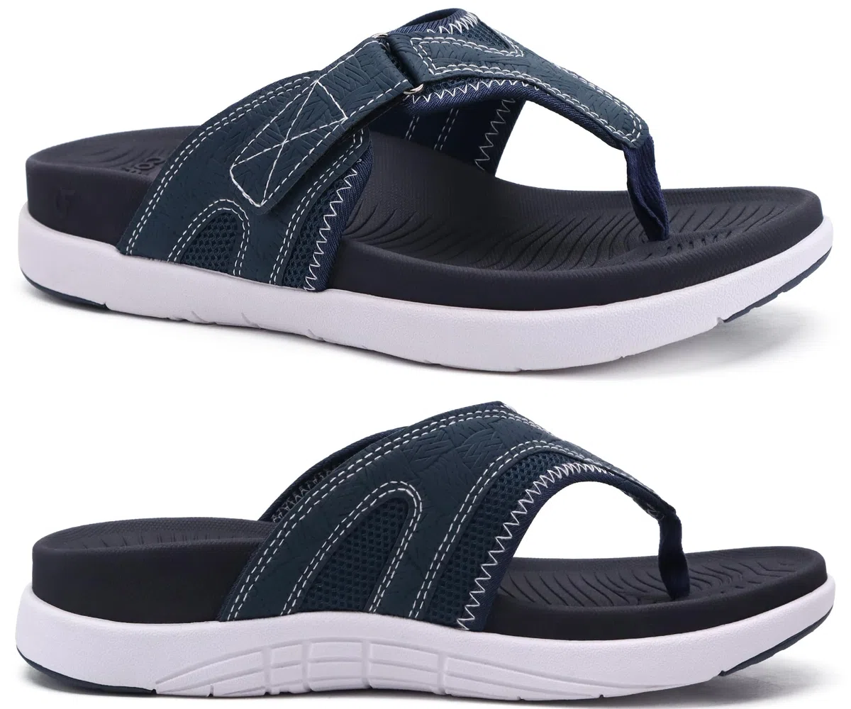COFACE Infradito da Uomo Sandali con Supporto per Arco Plantare Sportivi Pantofole Ciabatte Estivi Flip Flops Mare Piscina Spiaggia All'aperto