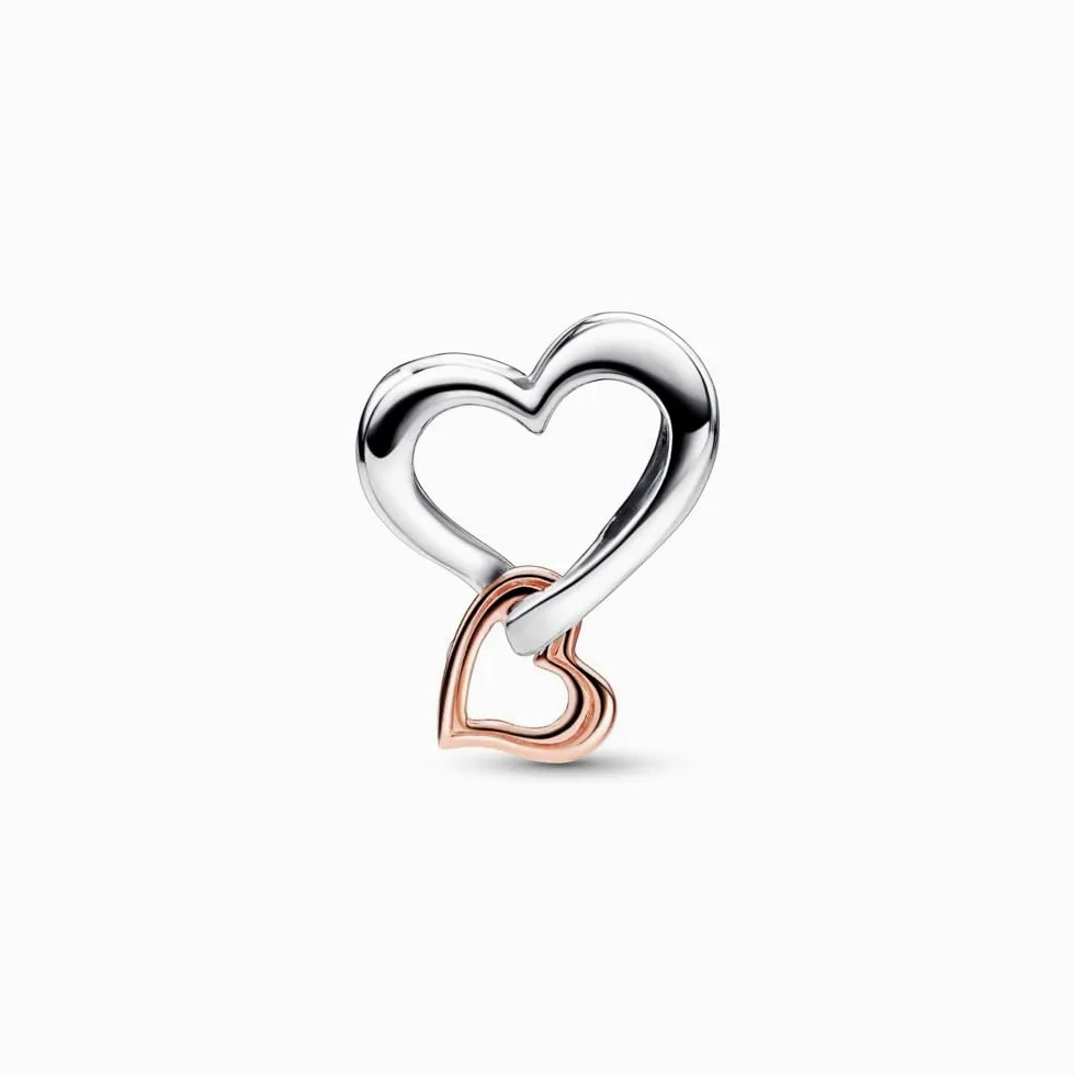 PANDORA Moments - Charm bicolori in argento sterling e placcati in oro rosa 14k