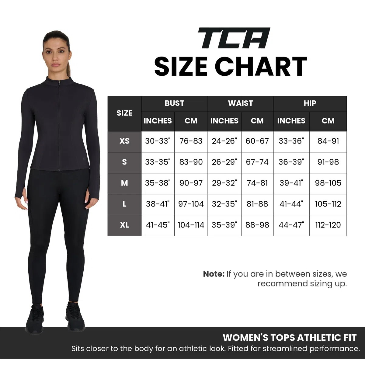 TCA Giacca da corsa da donna Top da palestra a maniche lunghe da donna, giacca sportiva con cerniera completa, giacche da palestra leggere