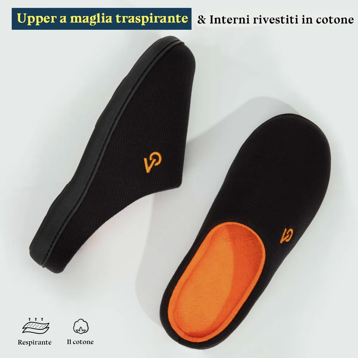 VeraCosy Bicolore Pantofole da Uomo in Memory Foam