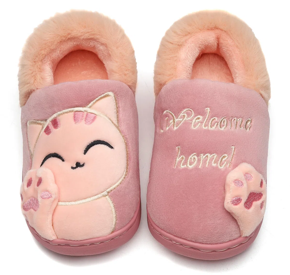 Pantofole per Unisex - Bambini e Adulto Ragazze Inverno Pantofole Scarpe Ragazzi Ciabatte Chiuse Donna Uomo Caldo Peluche Pantofola a Casa