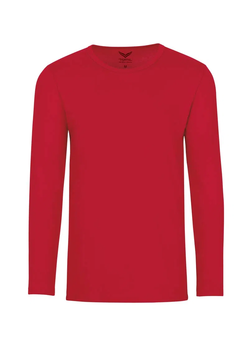 Trigema Jungen Langarm-Shirt Maglia a Maniche Lunghe Bambino