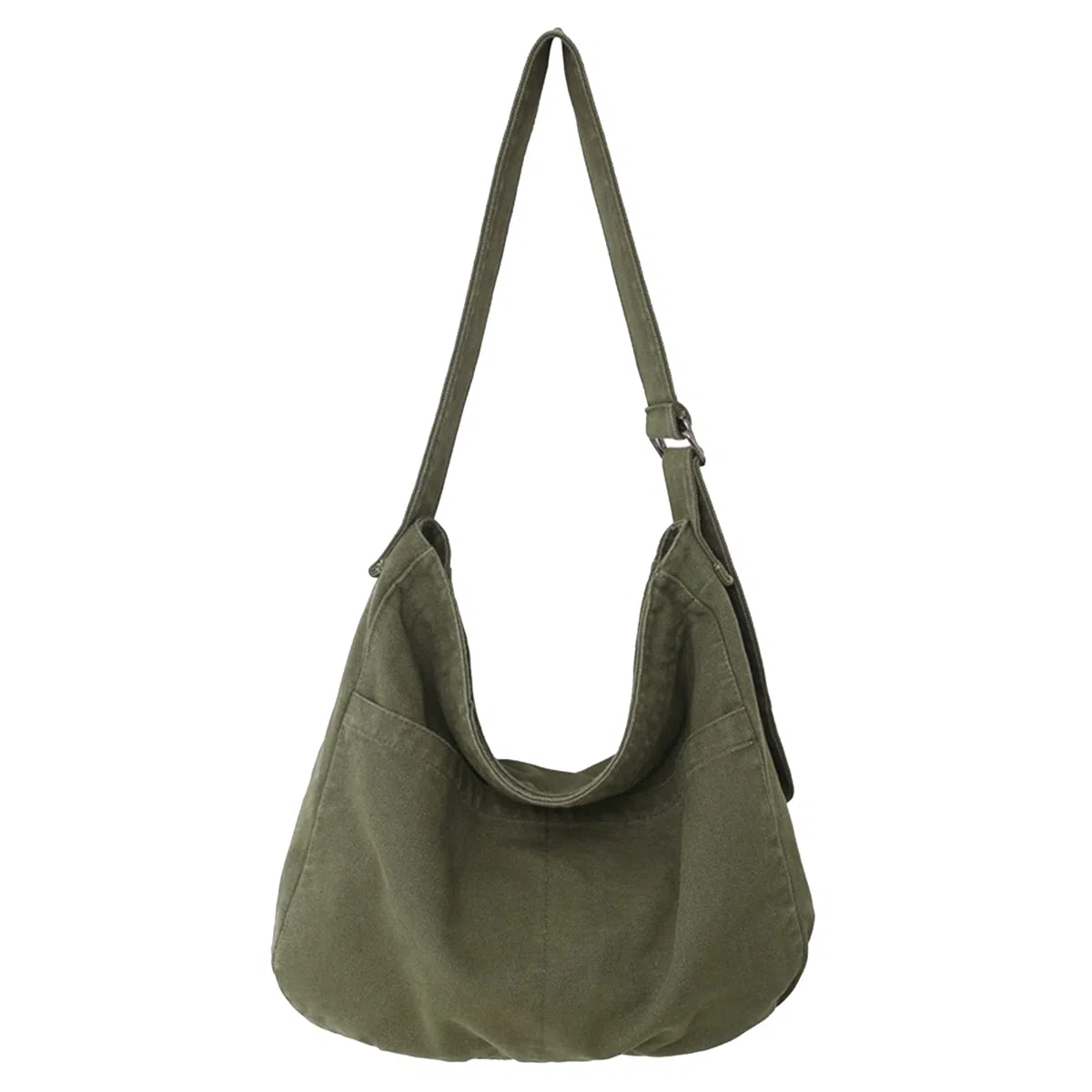 X SIM FITNESSX Unisex perizoma Bag Oxford borsa a tracolla singola per donna Shopping Bag quotidiano/ufficio/scuola/viaggio borsa in tessuto di moda (Verde Scuro)