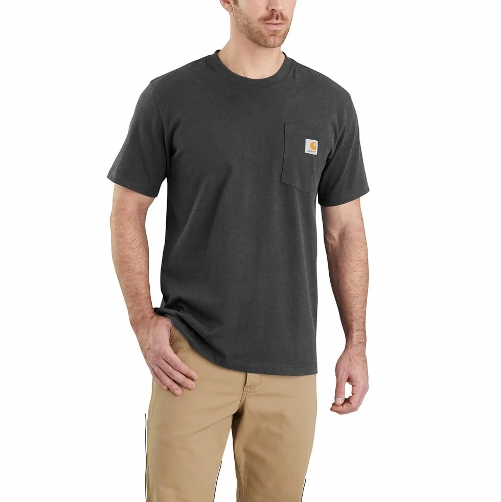 Carhartt Relaxed Fit Heavyweight Short-Sleeve K87 Pocket T-Shirt Maglietta da Lavoro Utility Uomo (Pacco da 1)