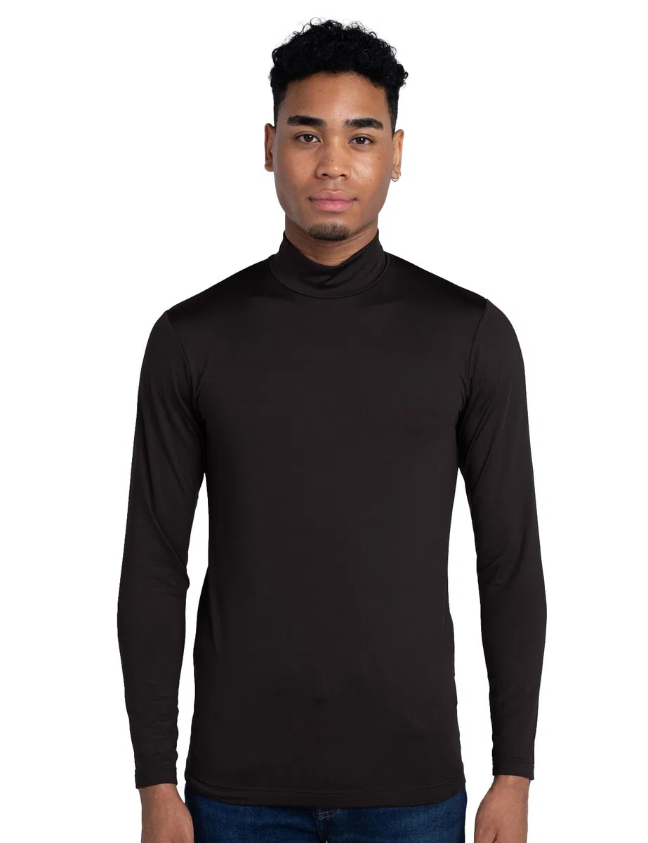 LAPASA Maglia Termica da Uomo con Collo Alto Finto in Micropile - Abbigliamento Termico Traspirante Maniche Lunghe Fodera in Pile Strato Base M102/M123/M132