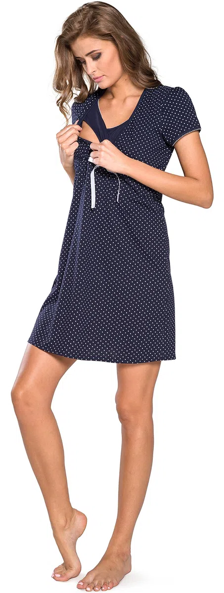 Italian Fashion Camicia da Notte Parto Ospedale | Vestaglia Donna Ospedale | Camicia da Notte Parto | Pigiama Premaman con Fiocco | Vestiti Premaman S-XXL