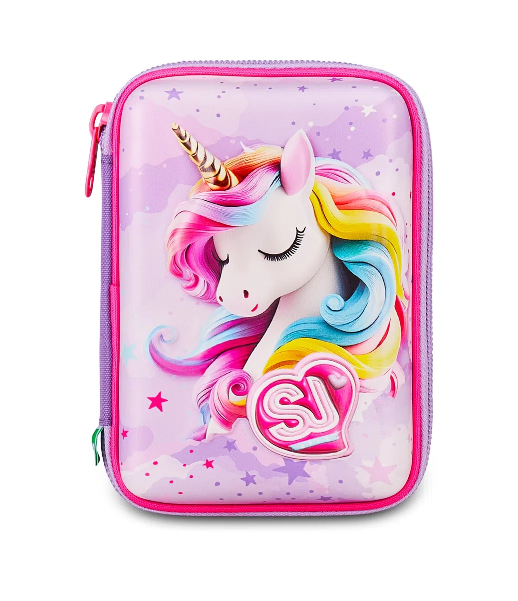 SJ GANG STYLE JAM GANG Astuccio Scuola Speed Pad, Rosa, Portapenne Mono Scomparto con Plance Amovibili, Completo Di Penne, Matite, Colori, Accessori Zaino, Scuola Elementare, Bambina