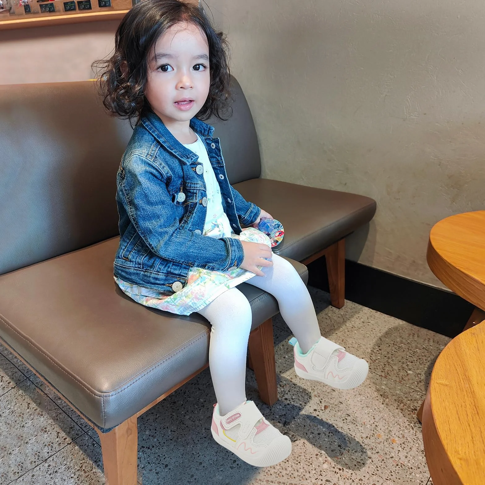 LACOFIA Scarpine Primi Passi Bambina Scarpe Ginnastica Neonato Sneakers Bimbo con Suola Gomma Antiscivolo