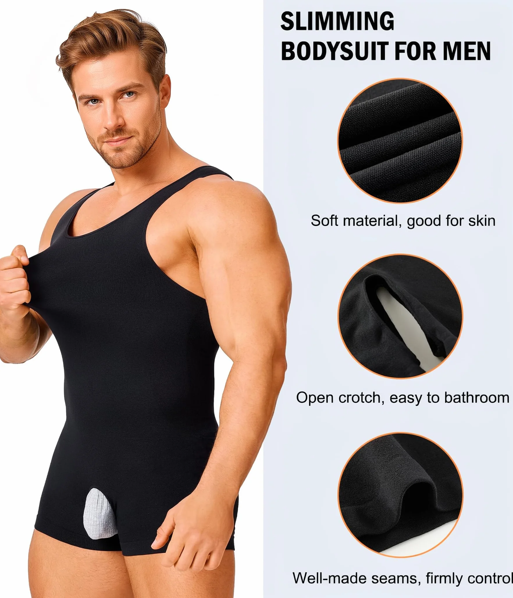 KUMAYES Compressione Uomo Shapewear Canottiere Contenitiva Snellente Intimo Modellante Dimagrante Senza Cuciture Fascia Pancia Sportivo Fitness Magliett