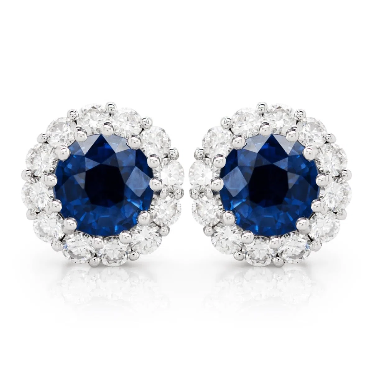 Crystalline Azuria 18ct Placcato Oro Bianco Rotondo Zirkonia Cristalli Orecchini Pendenti Orecchini a Lobo Gioielleria per Donne e Bambina