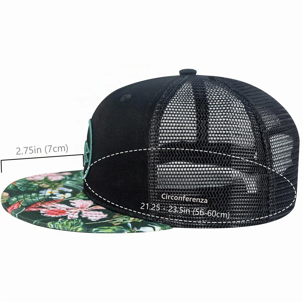 Bassdash Cappello Trucker a Tesa Piatta Regolabile Snapback Hat Mesh Back per Uomini Donne Pesca Caccia
