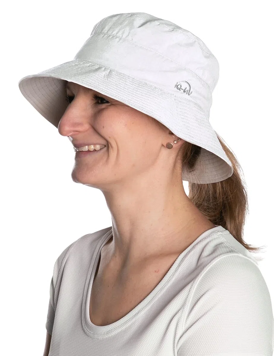 iQ-UV Cappello da Pescatore Donna UPF 50+ – Cappello Safari con Protezione Solare – Cappello-Trekking Tesa Larga – Anti UV per Spiaggia e Vacanze